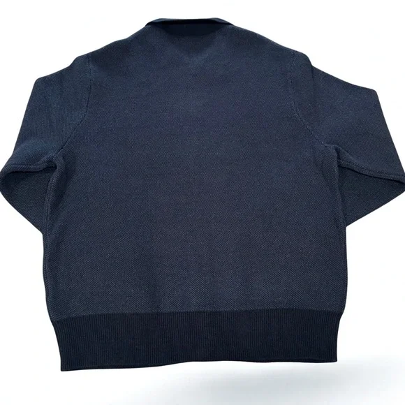 Slate & Stone Navy Knit Button Cardigan XL Grandpacore Academia Minimalist NWT - Picture 2 of 8